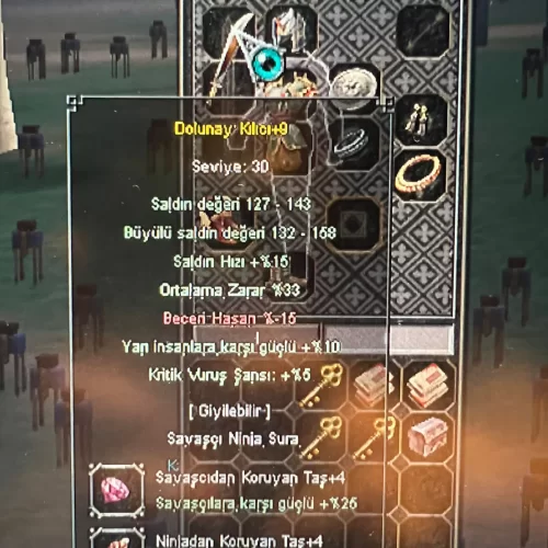 +9 ELİT DOLUNAY 33 ORT 10 YARI 5 KRİTİK +4 TAŞLI